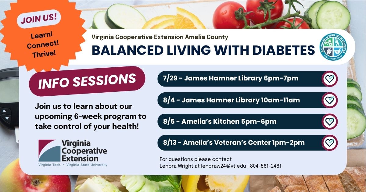  Balanced Living with Diabetes - Information Sessions