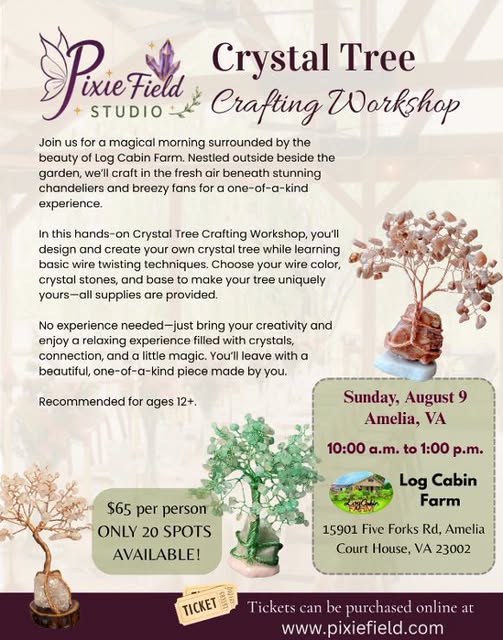 Pixie Field Studio Crystal Tree Workshop